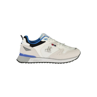 White Polyester Men's Sneaker