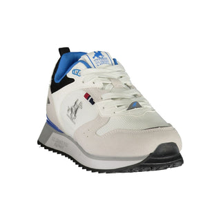 White Polyester Men's Sneaker