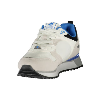 White Polyester Men's Sneaker