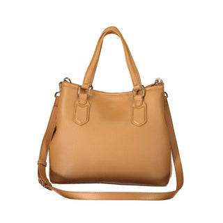 Brown Polyurethane Women's Bag