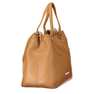 Brown Polyurethane Women's Bag