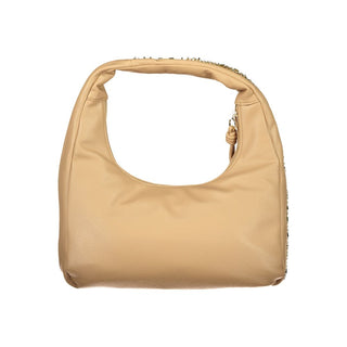 Beige Polyurethane Women's Bag