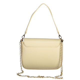 Beige Polyurethane Women's Bag