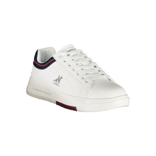 White Polyurethane Men's Sneaker