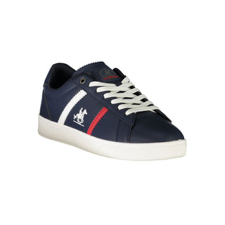 Blue Polyurethane Men's Sneaker