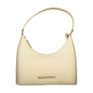 Bolso de mujer de poliuretano beige con correa de hombro ajustable