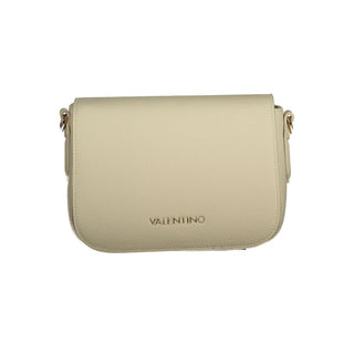 Beige Polyurethane Women Bag