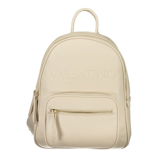 Beige Polyurethane Women's Backpack