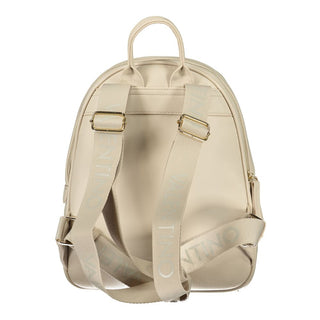 Beige Polyurethane Women's Backpack