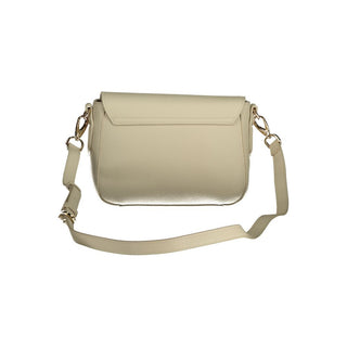 Beige Polyurethane Women Bag