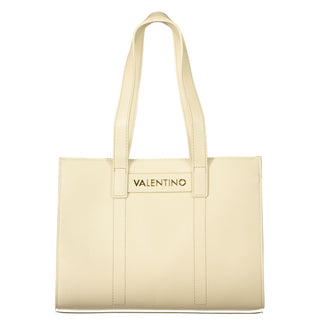 Beige Polyurethane Womens Bag