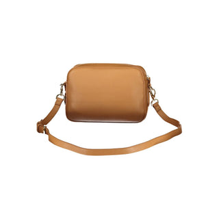 Brown Polyurethane Women Bag