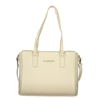 Beige Poliuretano Women's Bag with Adjustable Strap and Pockets