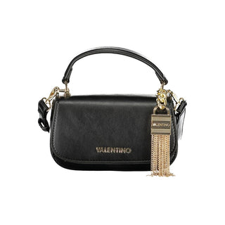 Schwarze Damenhandtasche aus Polyurethan