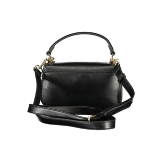 Schwarze Damenhandtasche aus Polyurethan