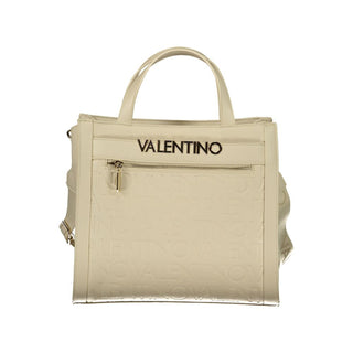 Beige Polyurethane Women's Bag