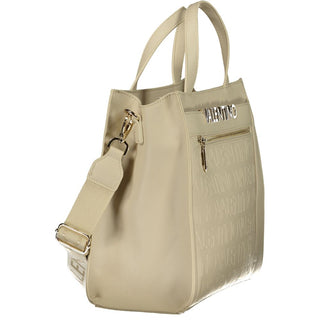 Beige Polyurethane Women's Bag