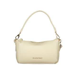 Beige Polyurethane Women's Bag with Shoulder Strap