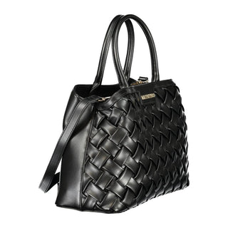 Schwarze Damen-Handtasche aus Polyurethan