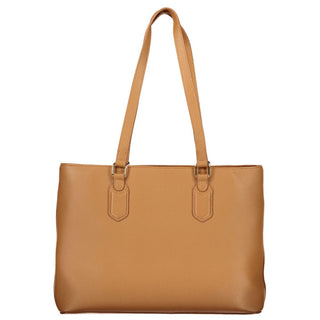 Brown Polyurethane Women's Bag