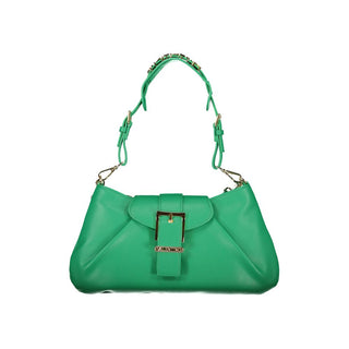 Bolso verde de poliuretano para mujer con correa de hombro ajustable