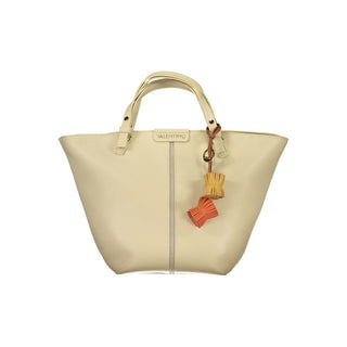 Beige Polyurethane Women's Bag