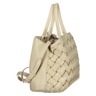 Beige Polyurethane Women's Bag