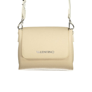 Beige Polyurethane Women Bag