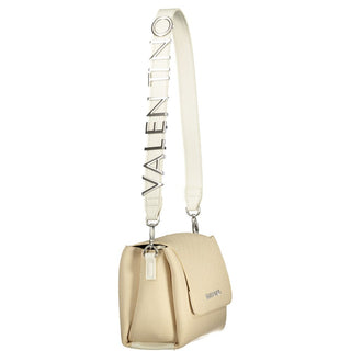 Beige Polyurethane Women Bag