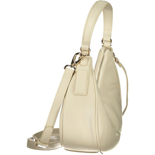 Beige Polyurethane Women's Bag