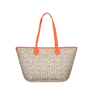 Beige Polyurethane Women's Bag