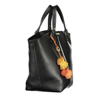 Bolso de mujer de poliuretano negro