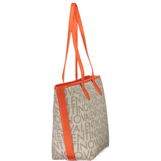 Beige Polyurethane Women's Bag