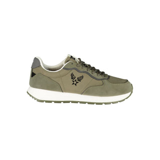 Green Poliestere Mens Sneaker