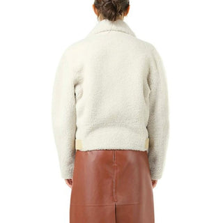 Beige Polyester-Bikerjacke