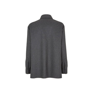 Gray Cashmere Full-Length Jacket