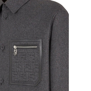 Gray Cashmere Full-Length Jacket