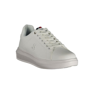 White Polyurethane Men's Sneaker