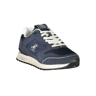 Blue Poliestere Mens Sneaker