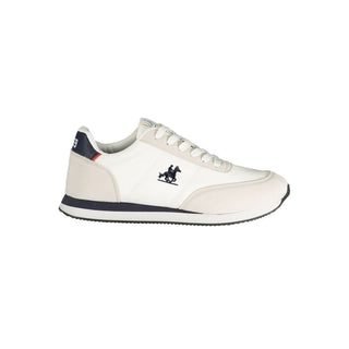 White Polyester Men's Sneaker