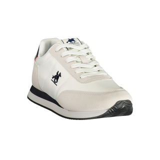 White Polyester Men's Sneaker