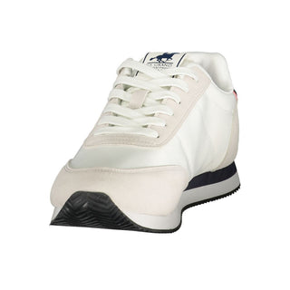 White Polyester Men's Sneaker