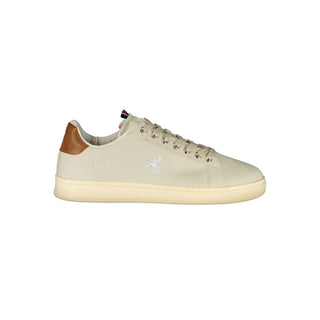 Beiger Polyurethan-Sneaker für Herren