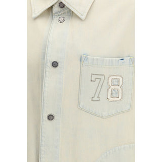 Beige Cotton Denim Jacket