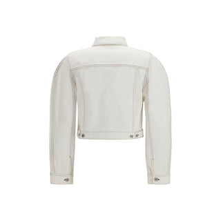 Weiße Jeansjacke aus Baumwolle