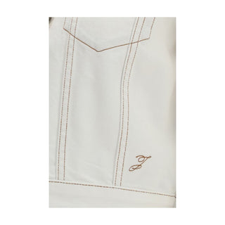 Weiße Jeansjacke aus Baumwolle