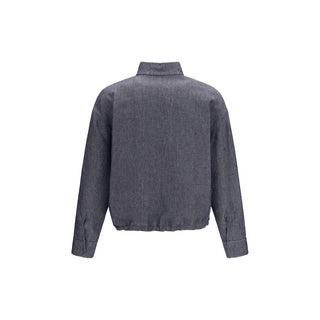 Blue Linen Denim Jacket
