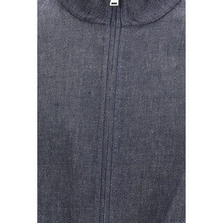 Blue Linen Denim Jacket