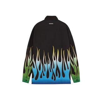 Schwarze Baumwoll-Shell-Jacke