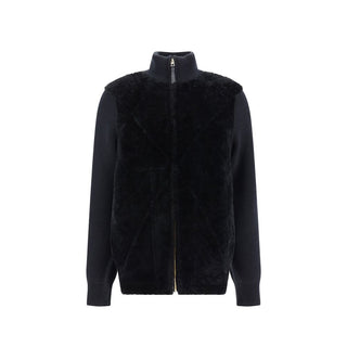 Black Lamb Fur Full-Length Jacket